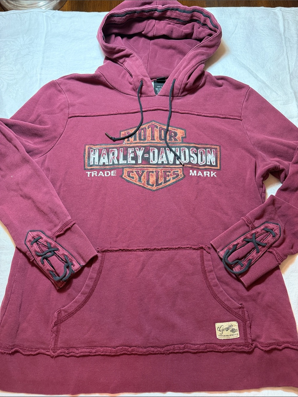 Harley-Davidson Women's Maroon Pullover Hoodie Sweatshirt